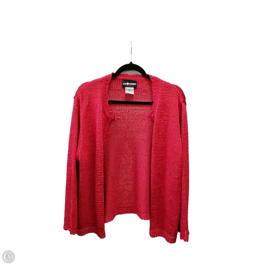 Sweater Cardigan By Sag Harbor In Red, Size: L