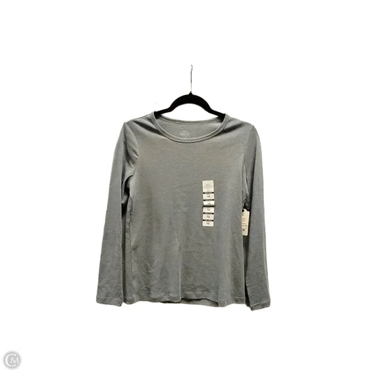 Top Long Sleeve By St Johns Bay In Grey, Size: Mp