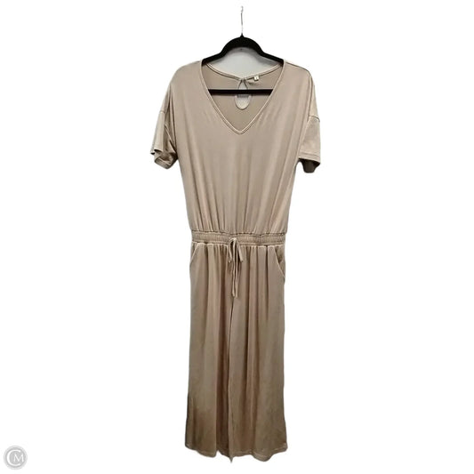 Jumpsuit By Clothes Mentor In Tan, Size: M