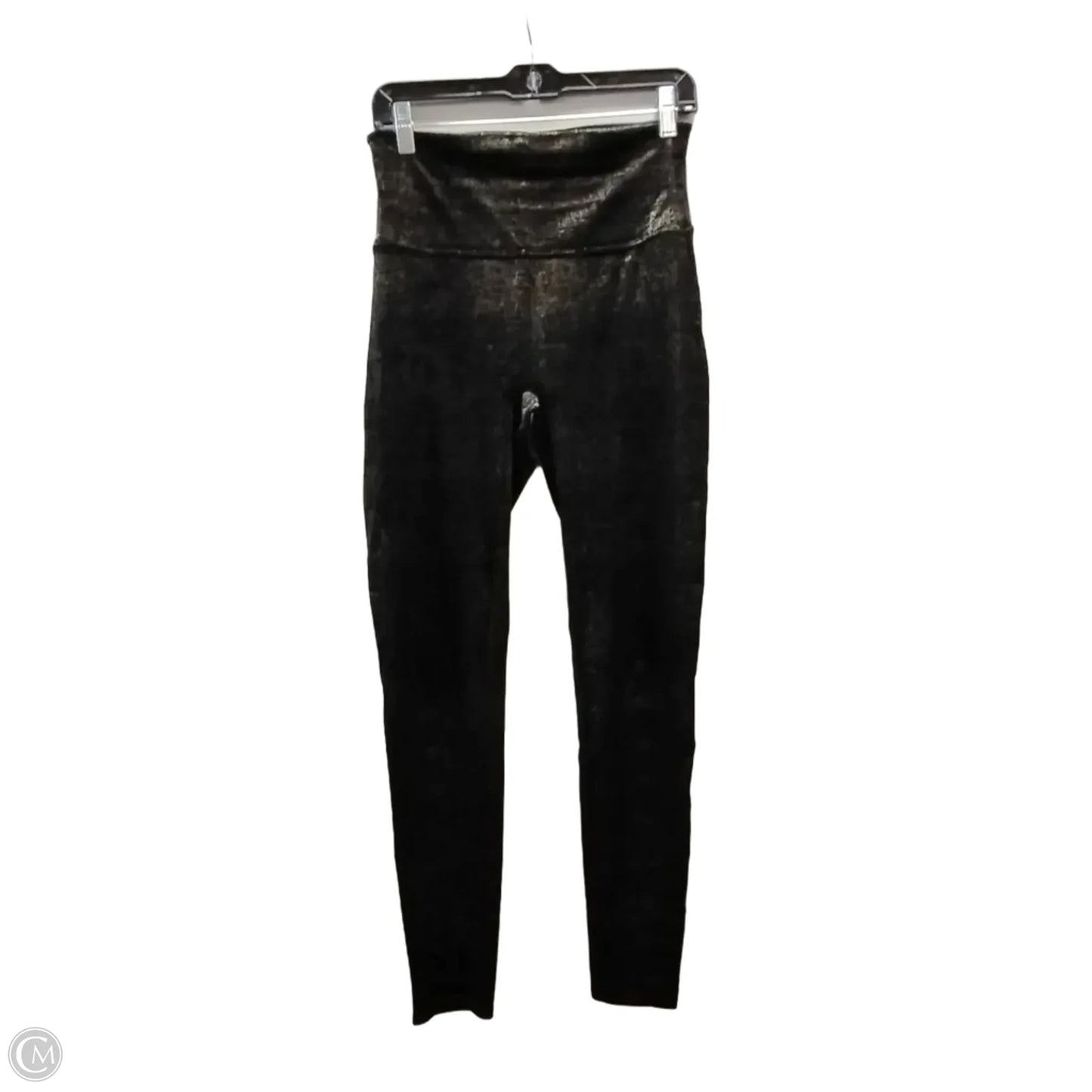 Pants Leggings By Spanx In Black & Gold, Size: L