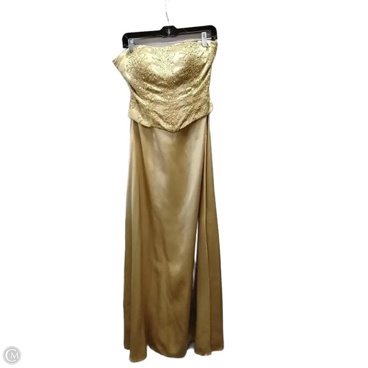Dress Party Long By Clothes Mentor In Gold, Size: S