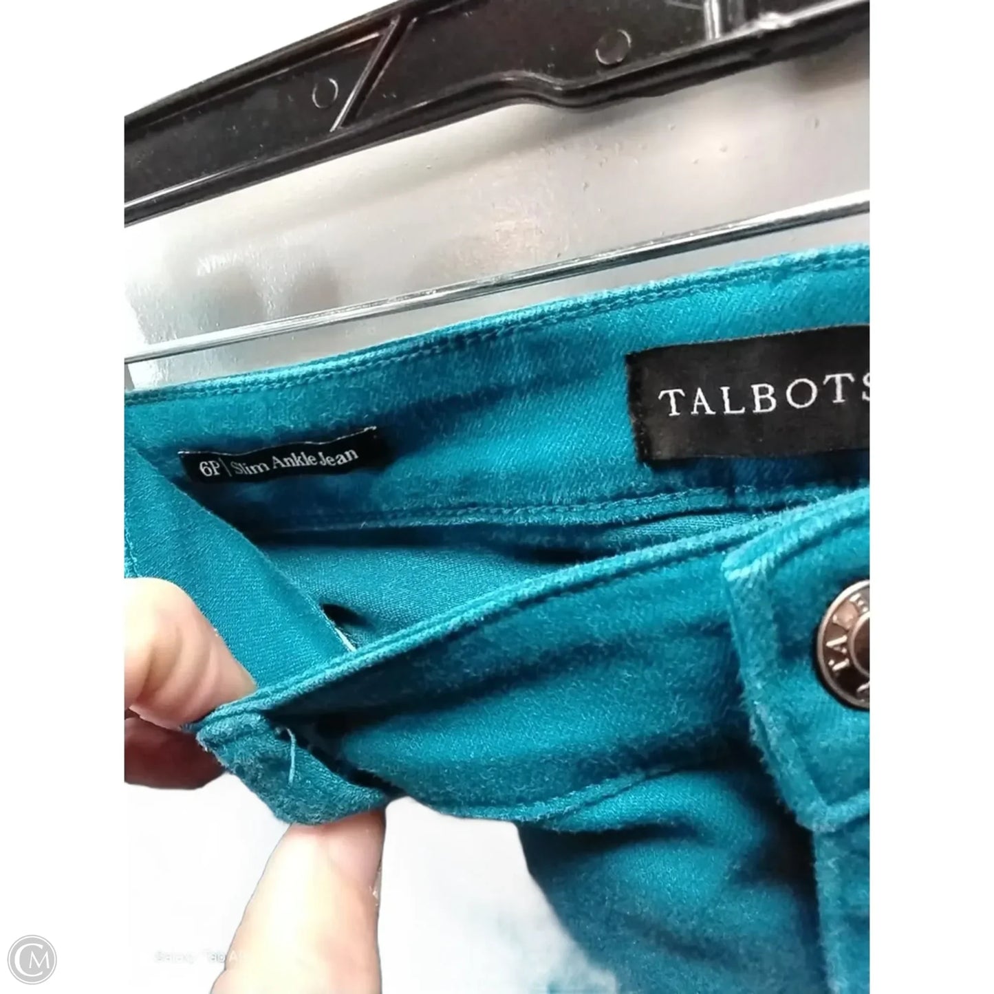 Jeans Skinny By Talbots In Aqua, Size: 6p