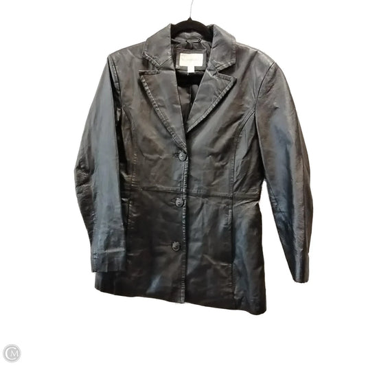 Coat Leather By Worthington In Black, Size: M