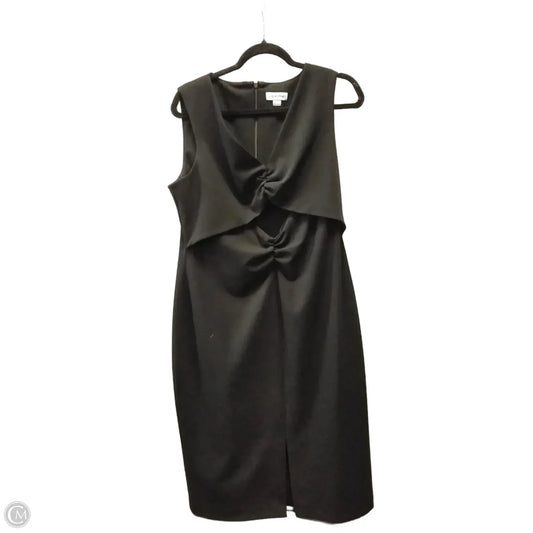 Dress Casual Midi By Calvin Klein In Black, Size: 14