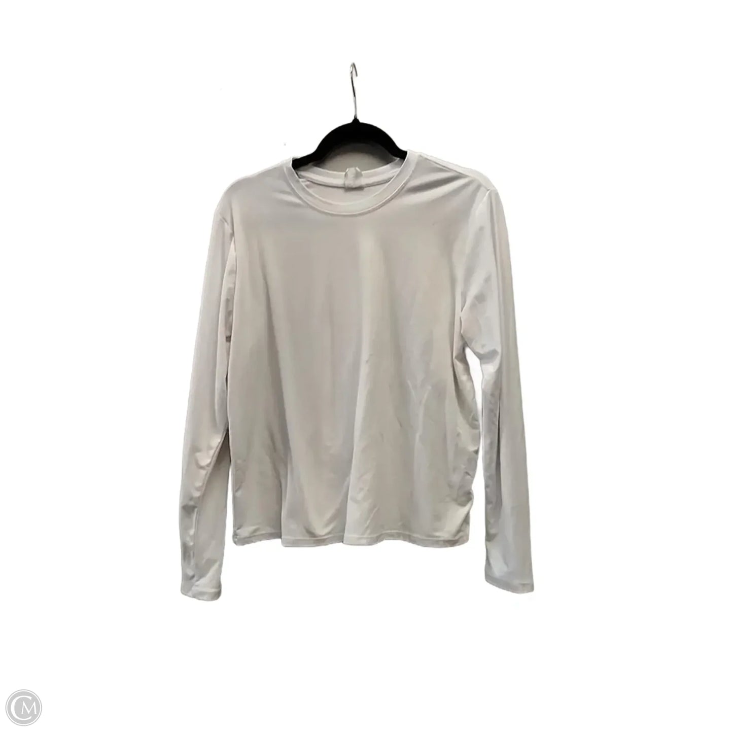 Athletic Top Long Sleeve Crewneck By Athleta In White, Size: S