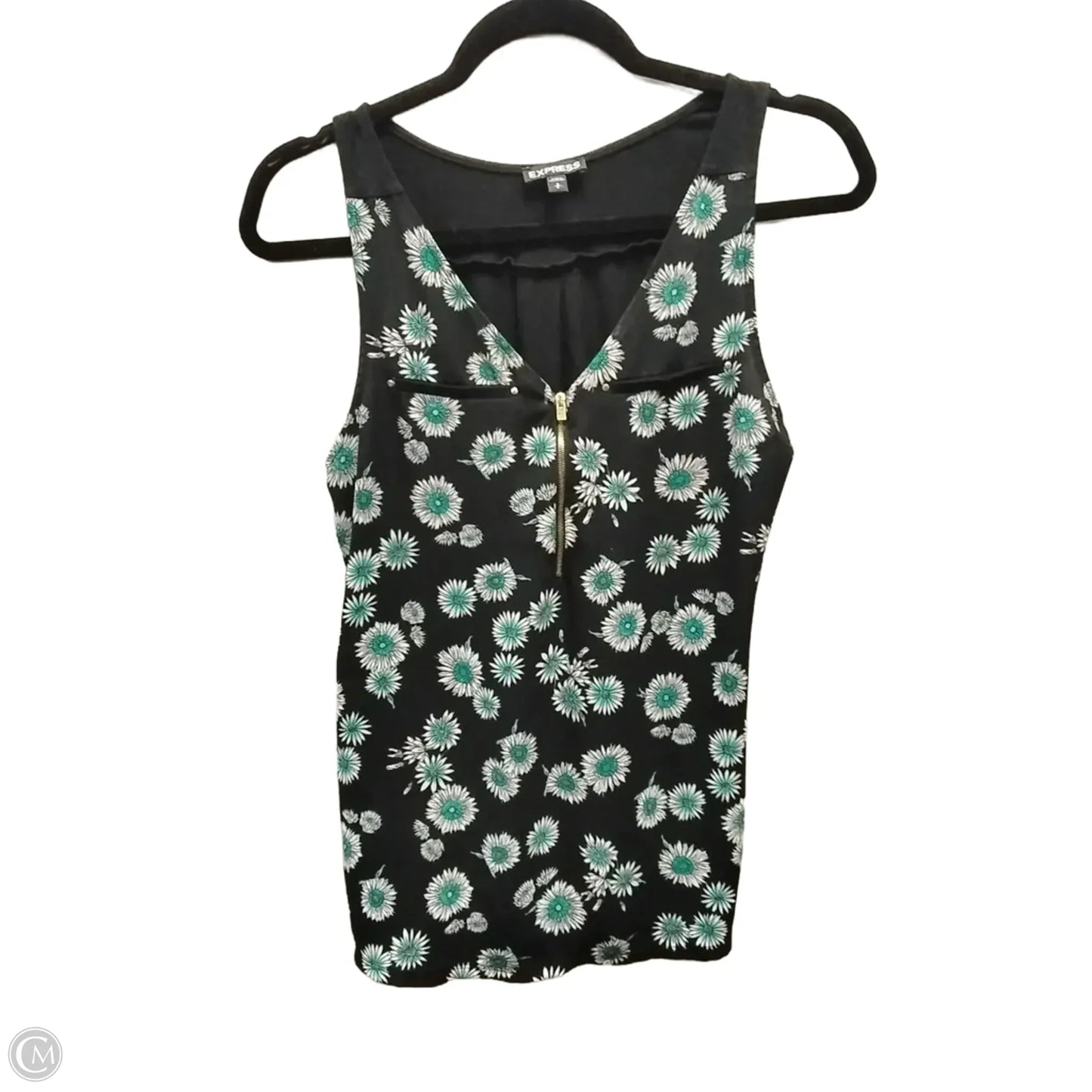 Top Sleeveless By Express In Floral Print, Size: Sp