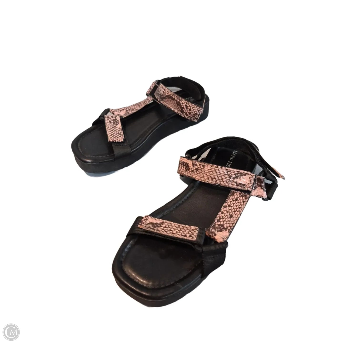 Sandals Flats By Marc Fisher In Snakeskin Print, Size: 9.5