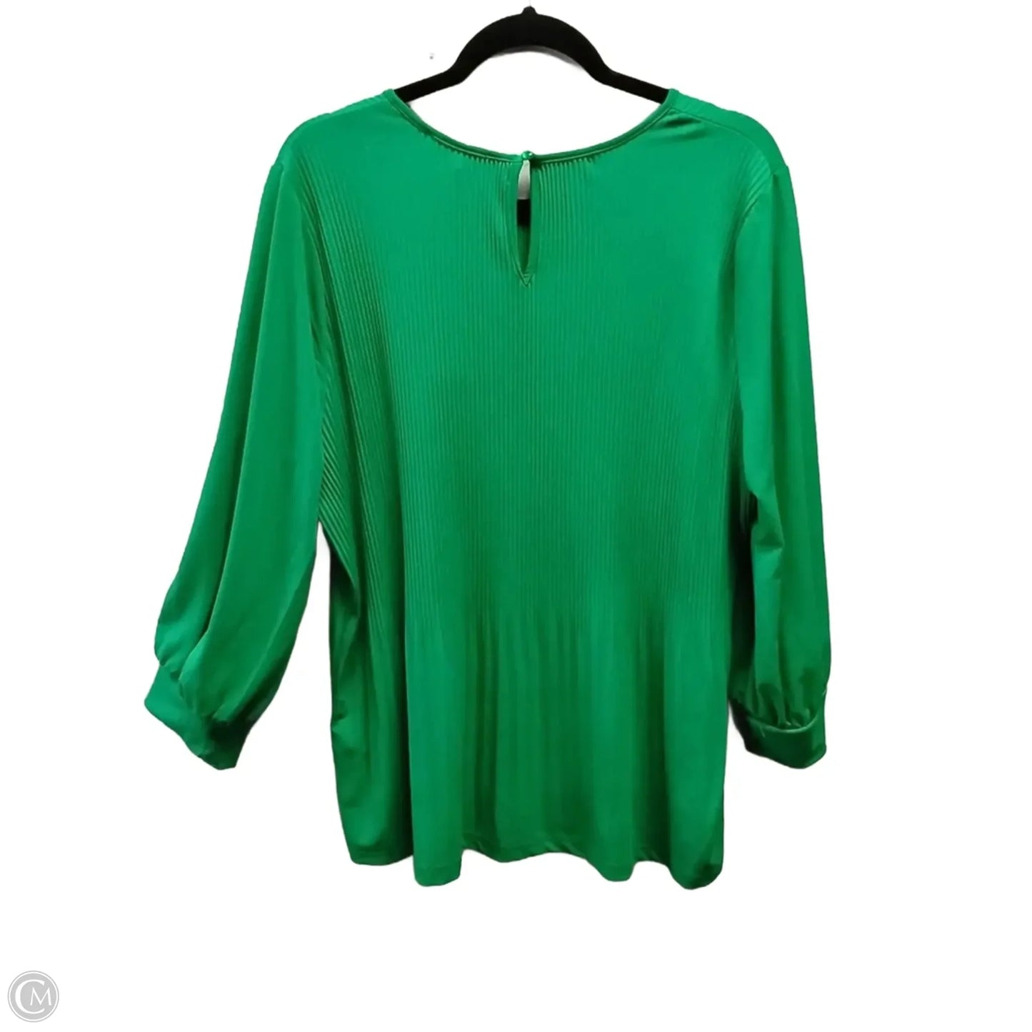 Blouse Long Sleeve By Adrianna Papell In Green, Size: Xl