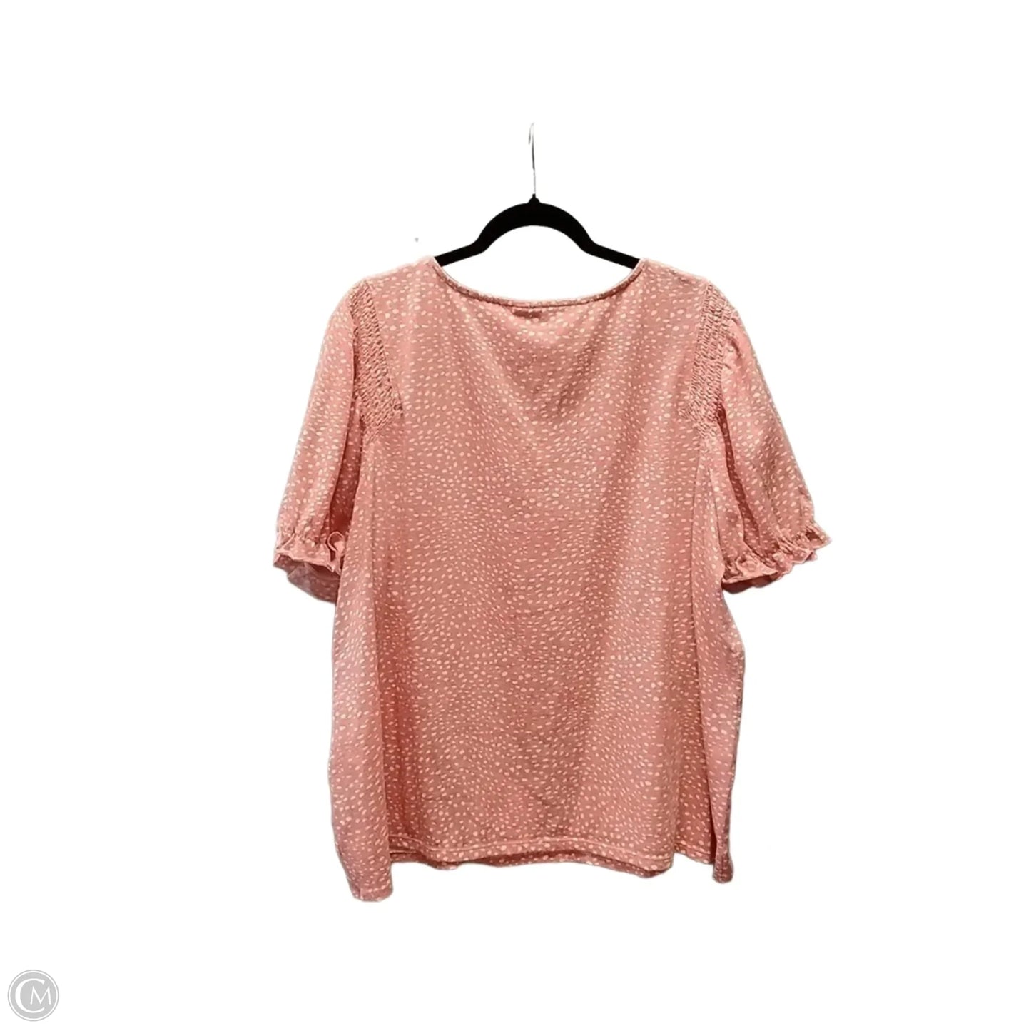 Top Short Sleeve By Cato In Polkadot Pattern, Size: 3x
