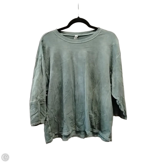 Athletic Top Long Sleeve Collar By Lululemon In Green, Size: 10