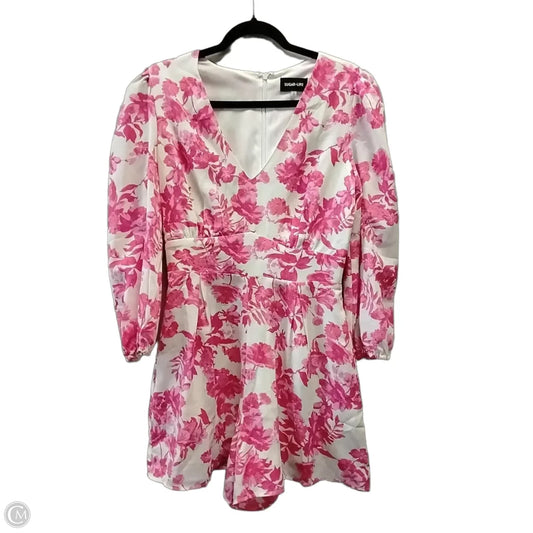 Dress Casual Short By Sugar Lips In Floral Print, Size: M