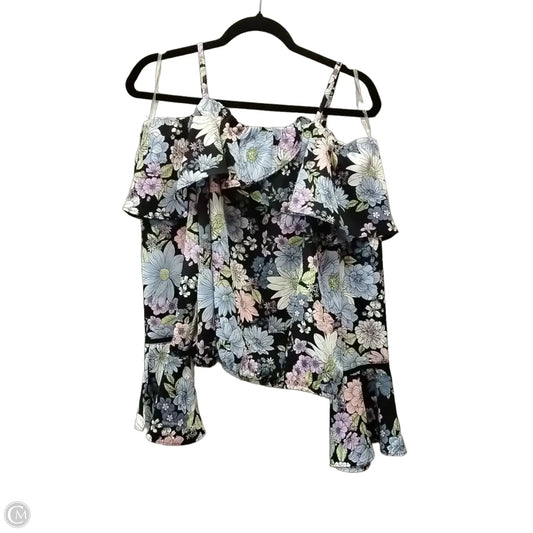Blouse Long Sleeve By Clothes Mentor In Floral Print, Size: L