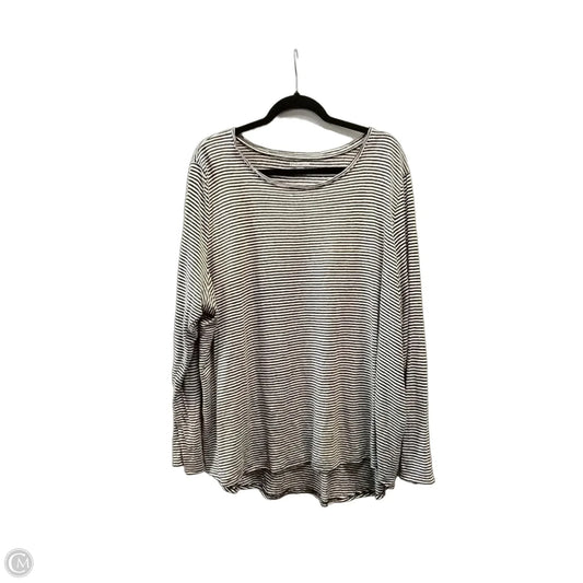 Top Long Sleeve By Eileen Fisher In Striped Pattern, Size: 3x