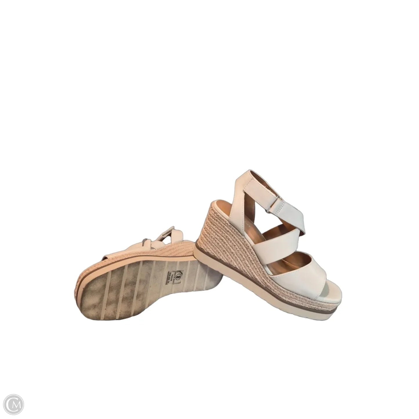 Shoes Heels Wedge By Soda In White, Size: 8