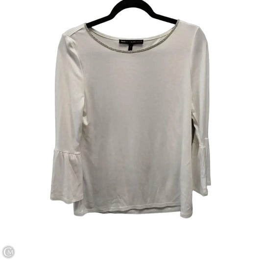 Top Long Sleeve By White House Black Market In White, Size: S