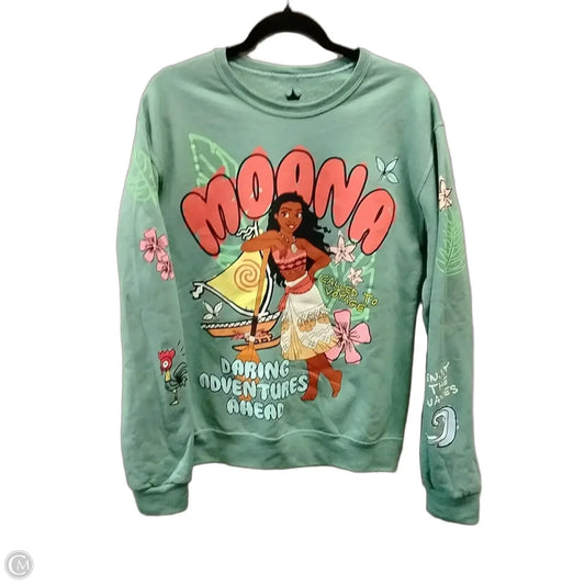 Sweatshirt Crewneck By Disney In Green, Size: S
