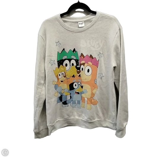 Athletic Sweatshirt Crewneck By Clothes Mentor In Grey, Size: L
