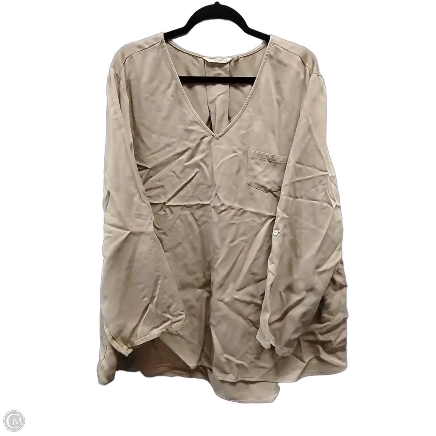 Top Long Sleeve By Soft Surroundings In Brown, Size: 3x