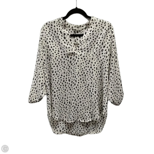 Blouse Long Sleeve By Lush In Animal Print, Size: L