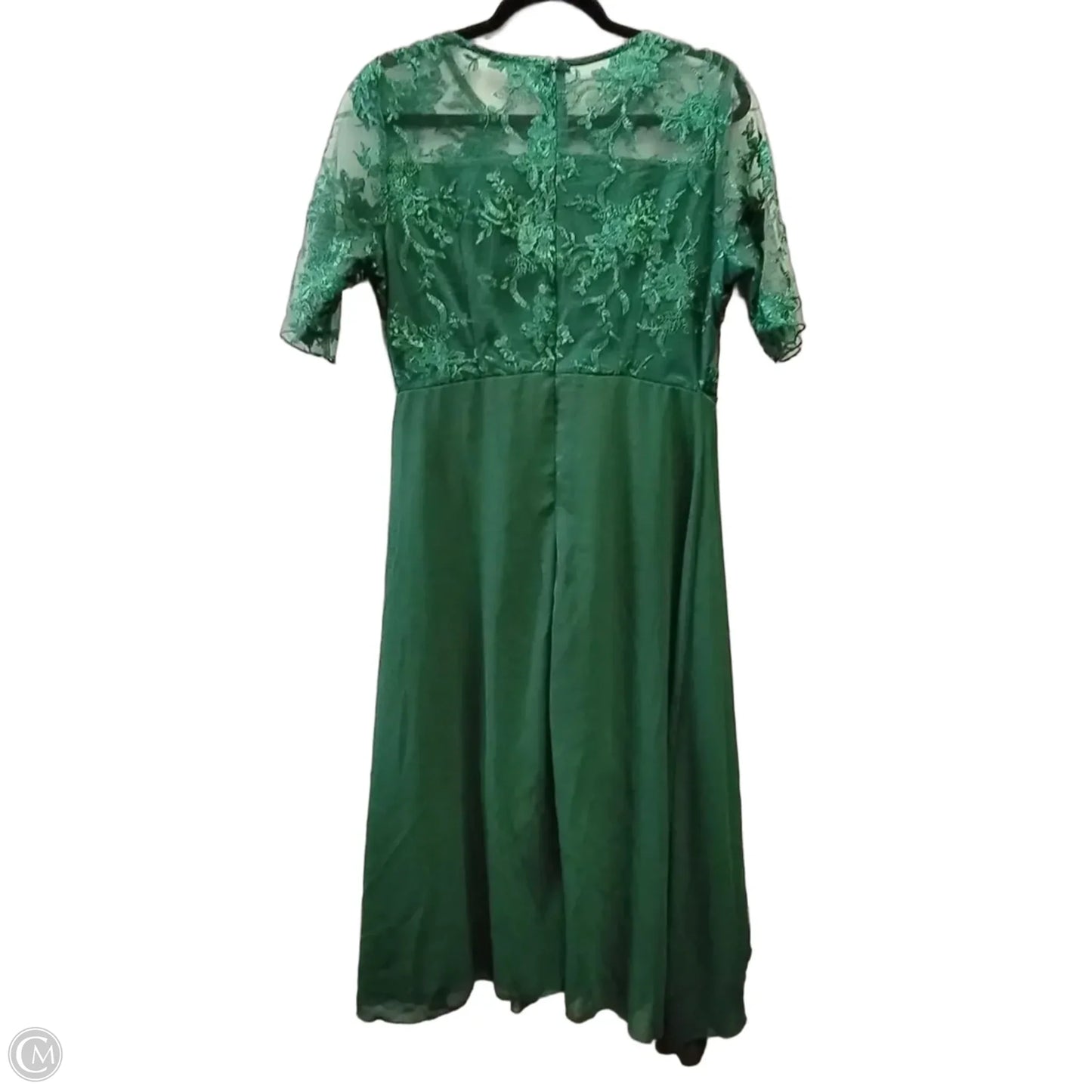 Dress Party Midi By Clothes Mentor In Green, Size: 14
