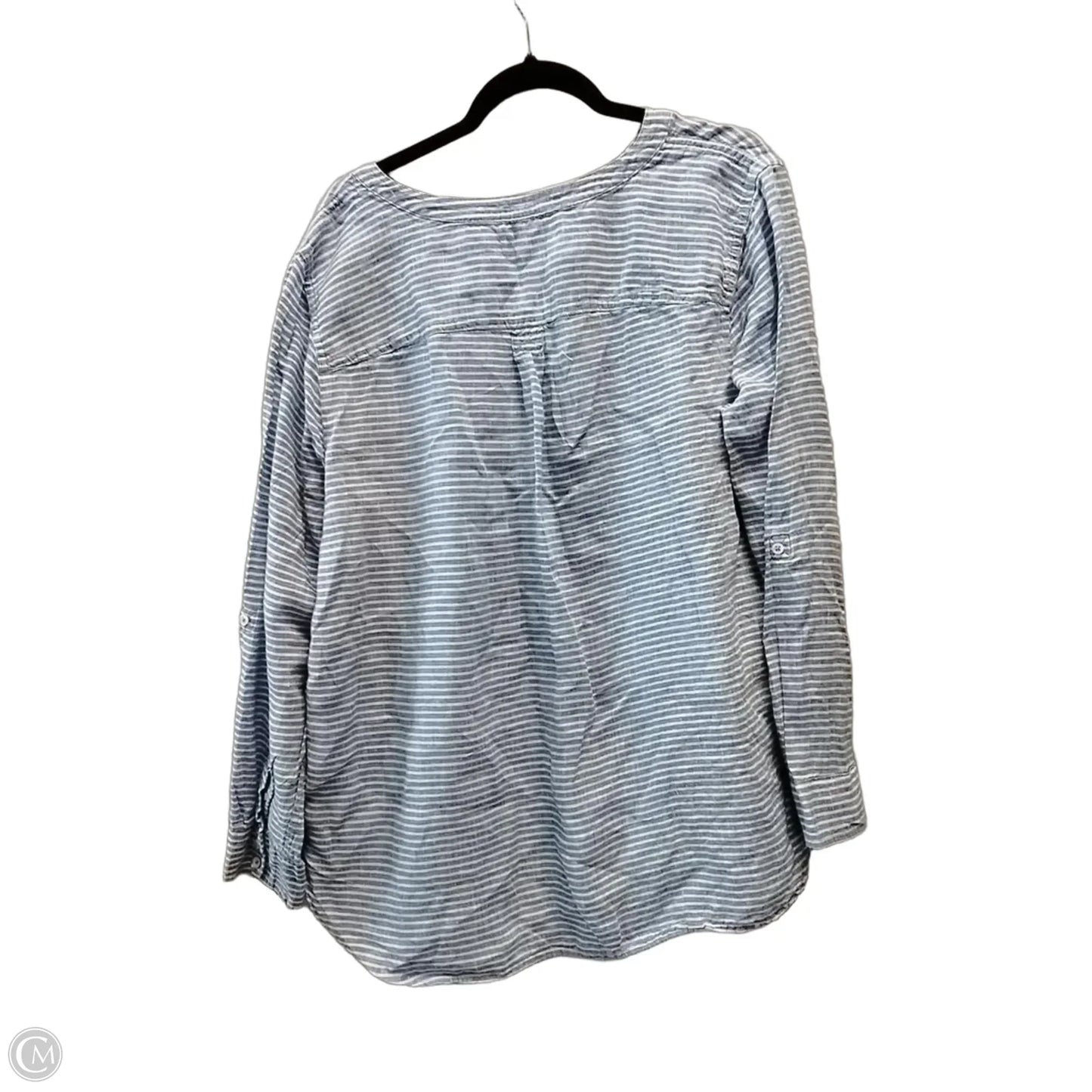 Top Long Sleeve By Talbots In Striped Pattern, Size: Xl