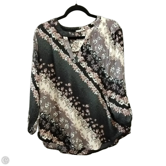 Blouse Long Sleeve By Maurices In Floral Print, Size: Xl