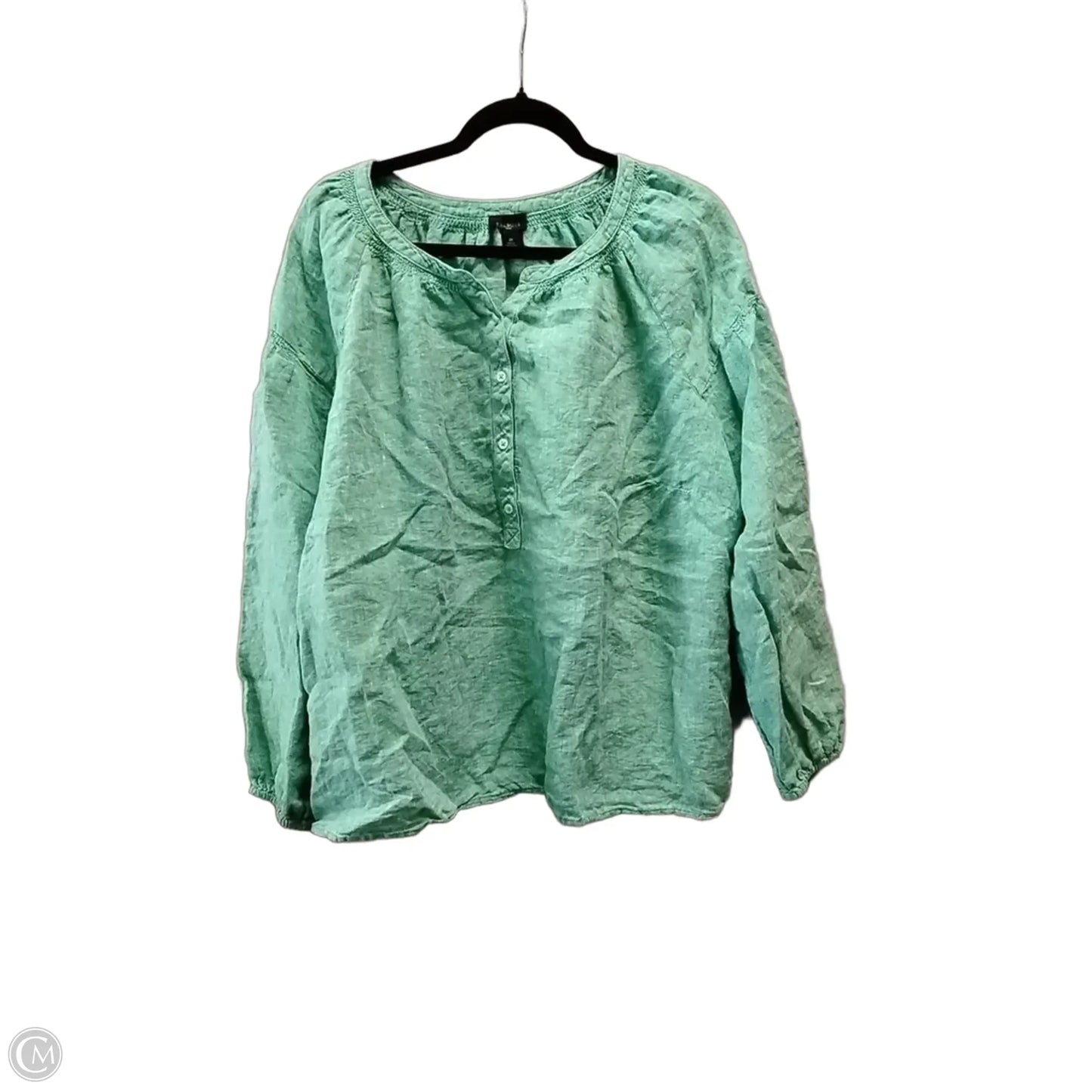 Top Short Sleeve By Talbots In Green, Size: 2x