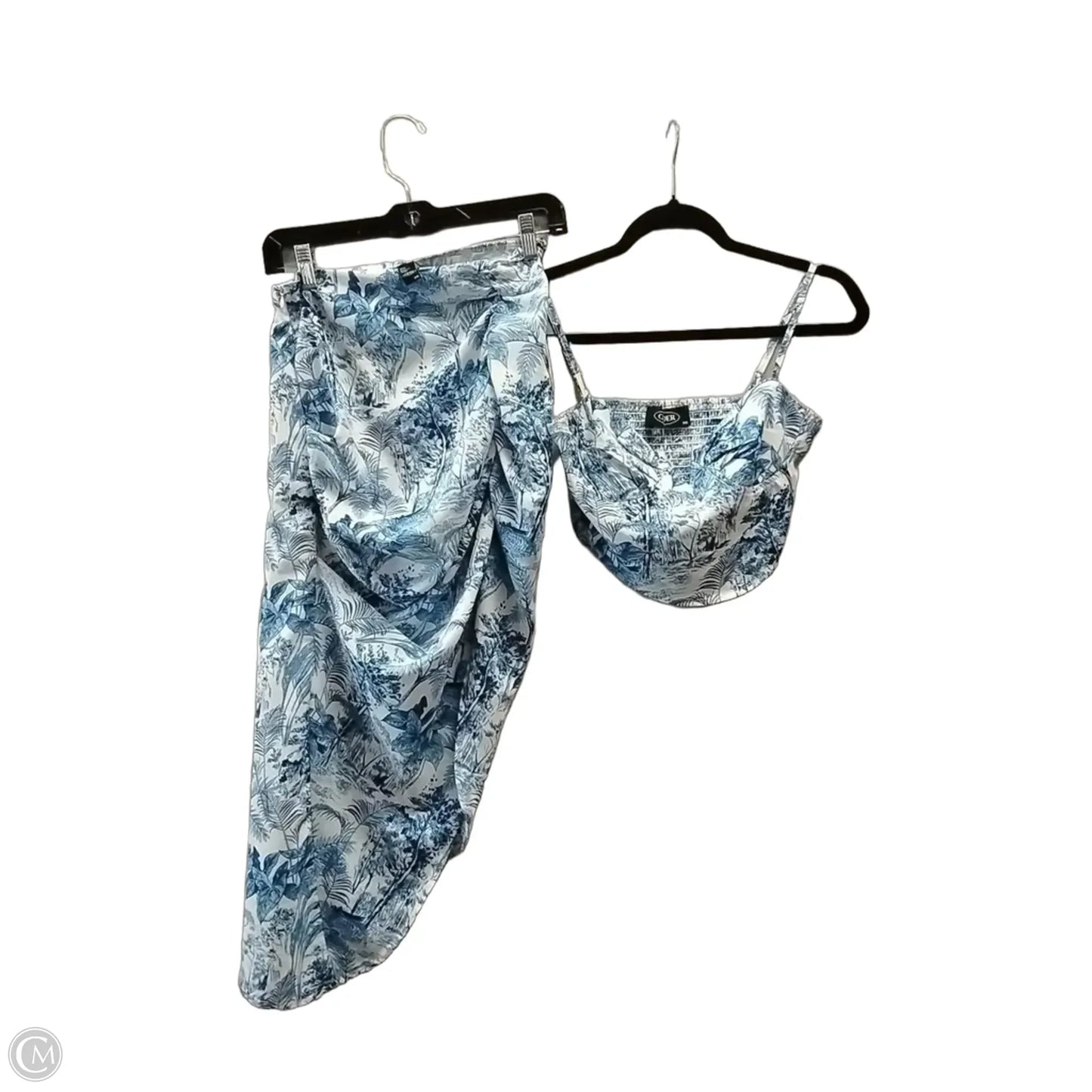 Skirt Set 2pc By Cider In Blue & White, Size: Xs