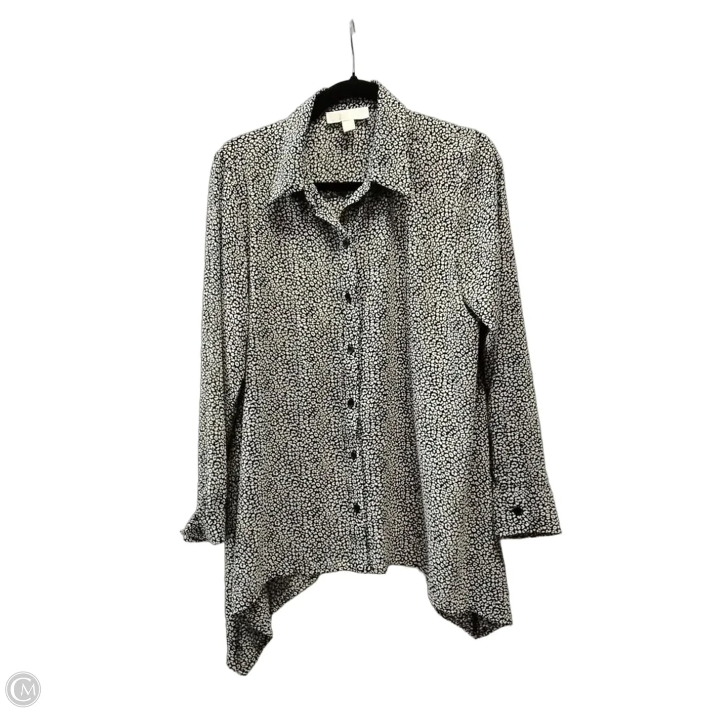 Blouse Long Sleeve By Michael By Michael Kors In Black, Size: L