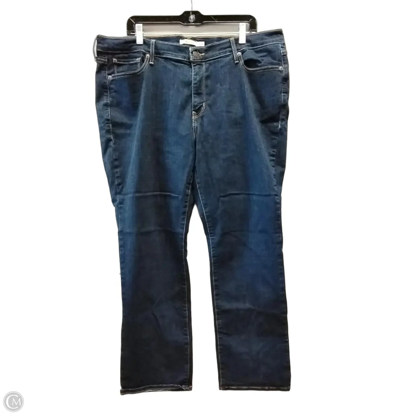 Jeans Straight By Levis In Blue Denim, Size: 20w