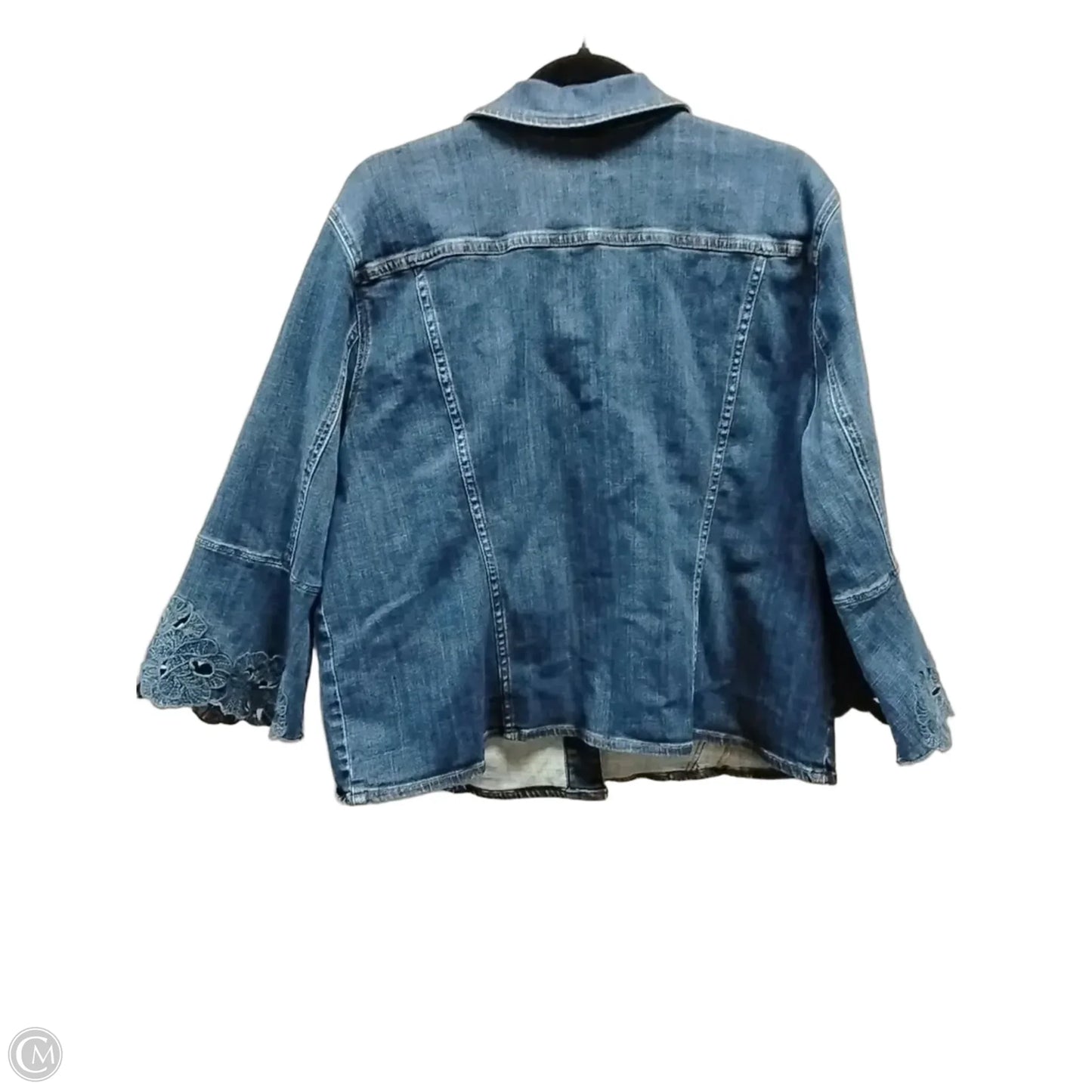 Jacket Denim By Chicos In Blue, Size: Xxl