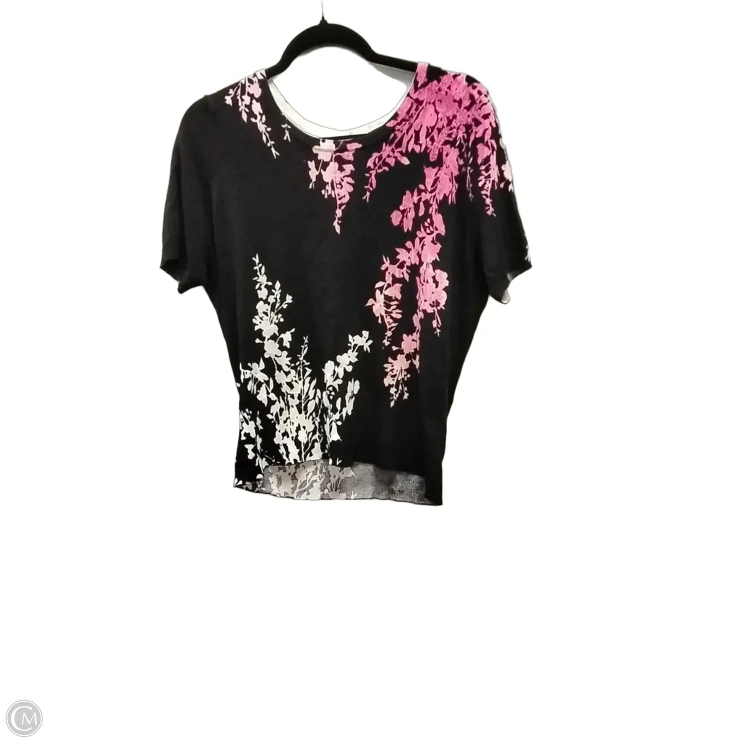 Top 3/4 Sleeve By White House Black Market In Black, Size: L