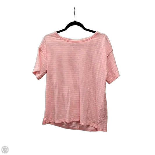 Top Short Sleeve By Talbots In Striped Pattern, Size: Mp
