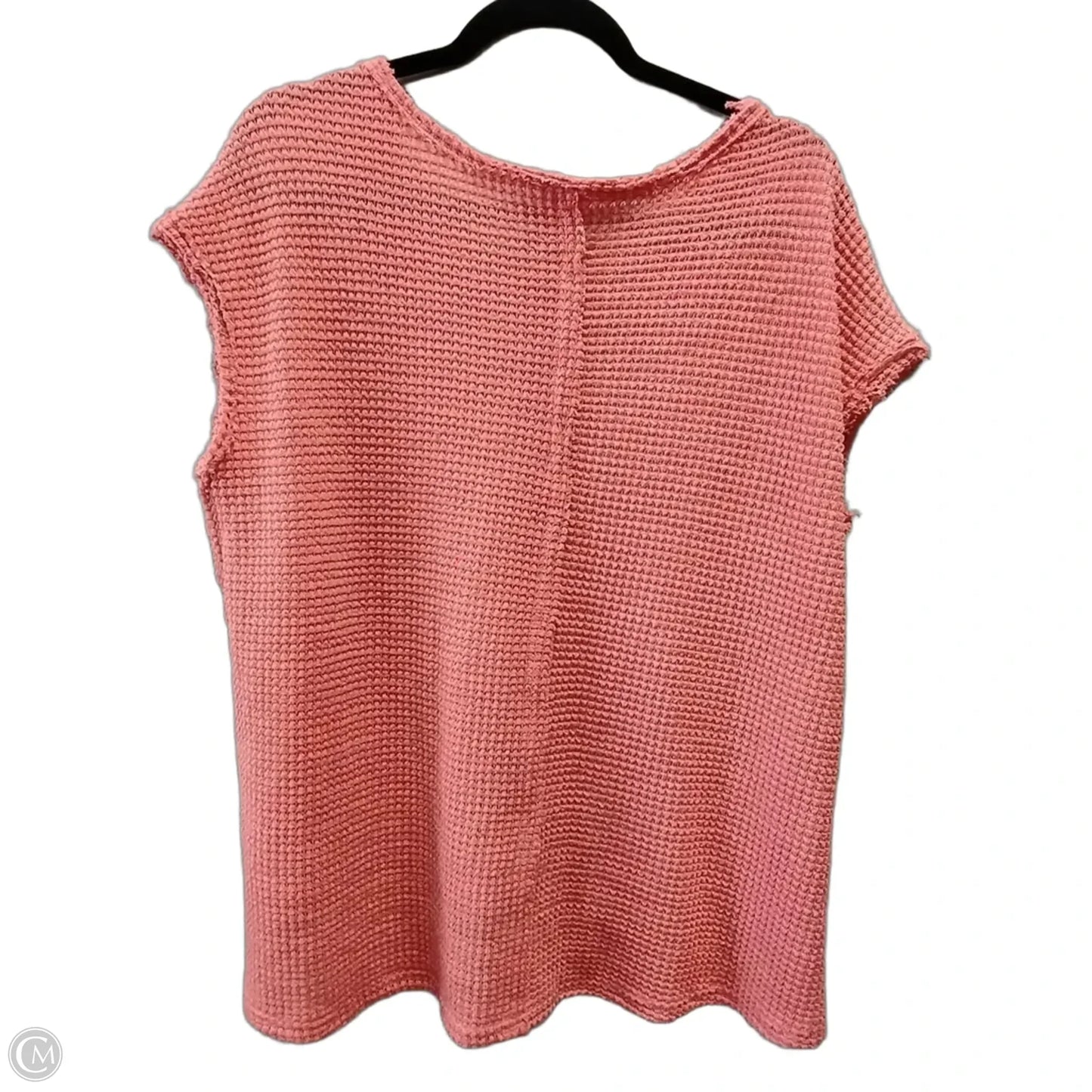 Top Short Sleeve By Artistic Works By Lu In Pink, Size: L