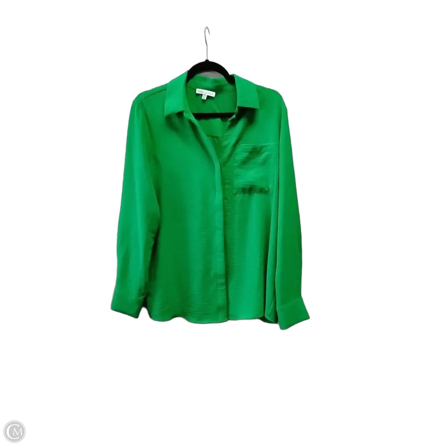 Top Long Sleeve By Maison Damelie In Green, Size: M