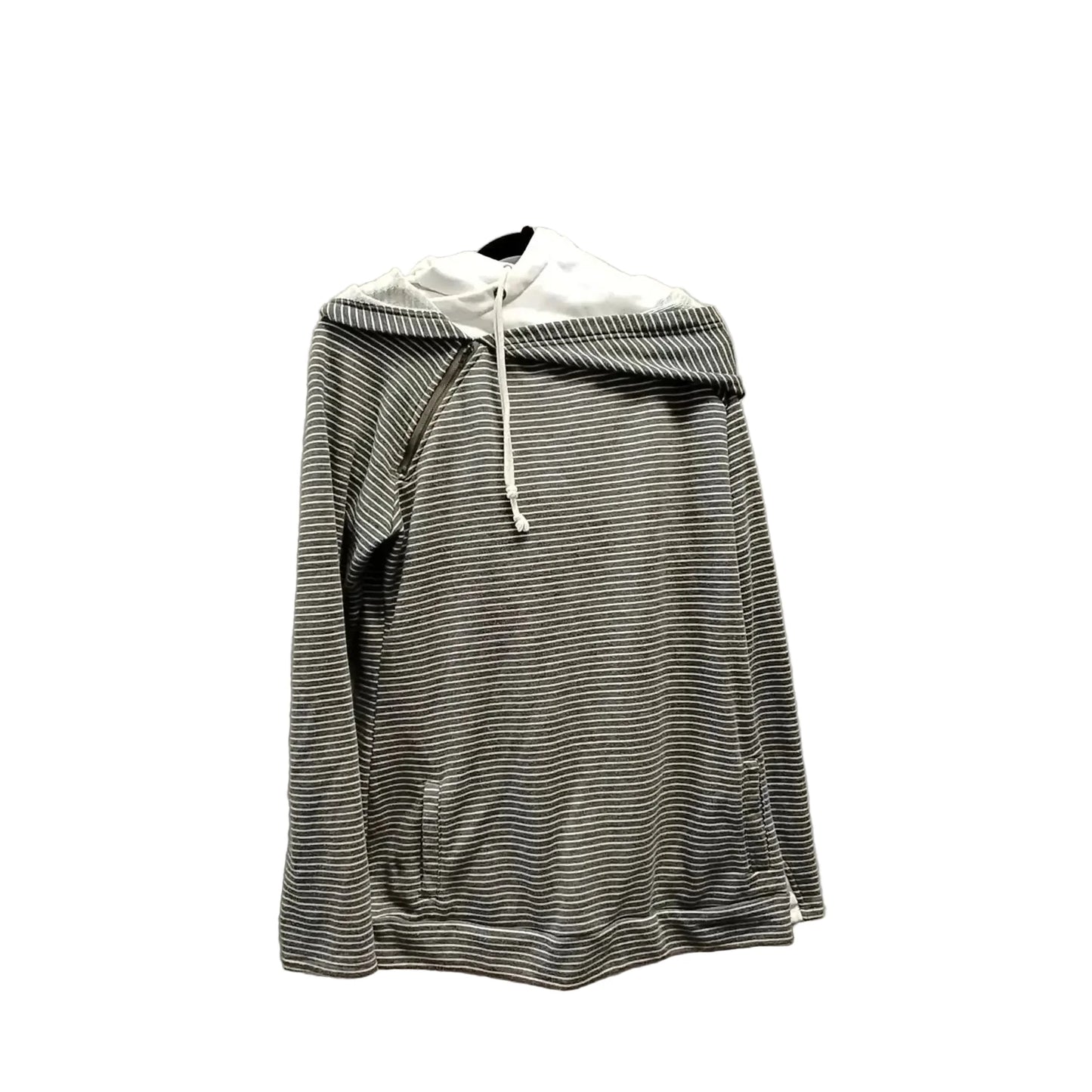 Sweatshirt Hoodie By Vanilla Bay In Striped Pattern, Size: L