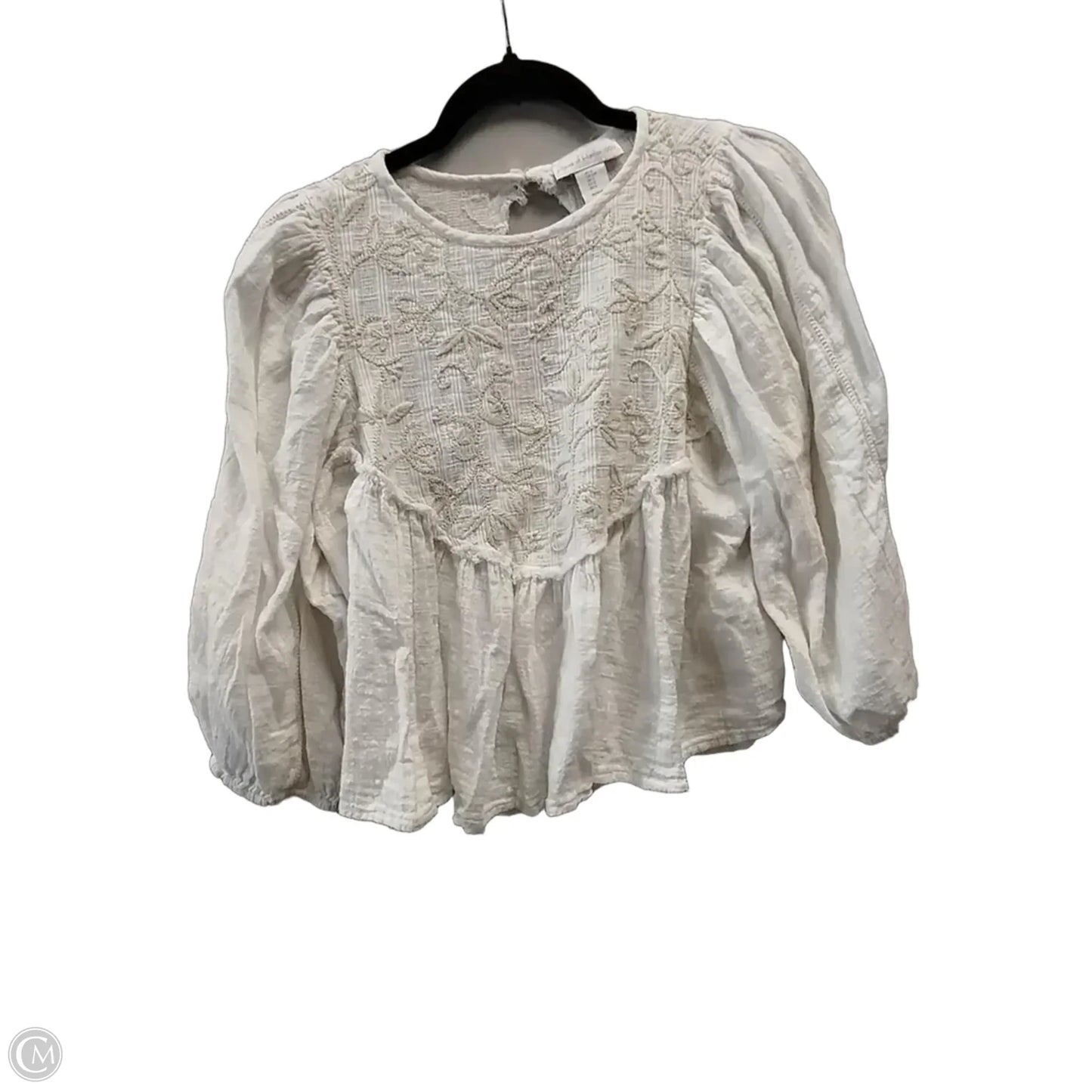 Top Long Sleeve By House Of Harlow In Ivory, Size: S