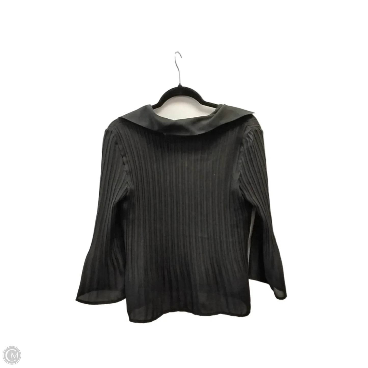 Blouse Long Sleeve By Allison Taylor In Black, Size: S