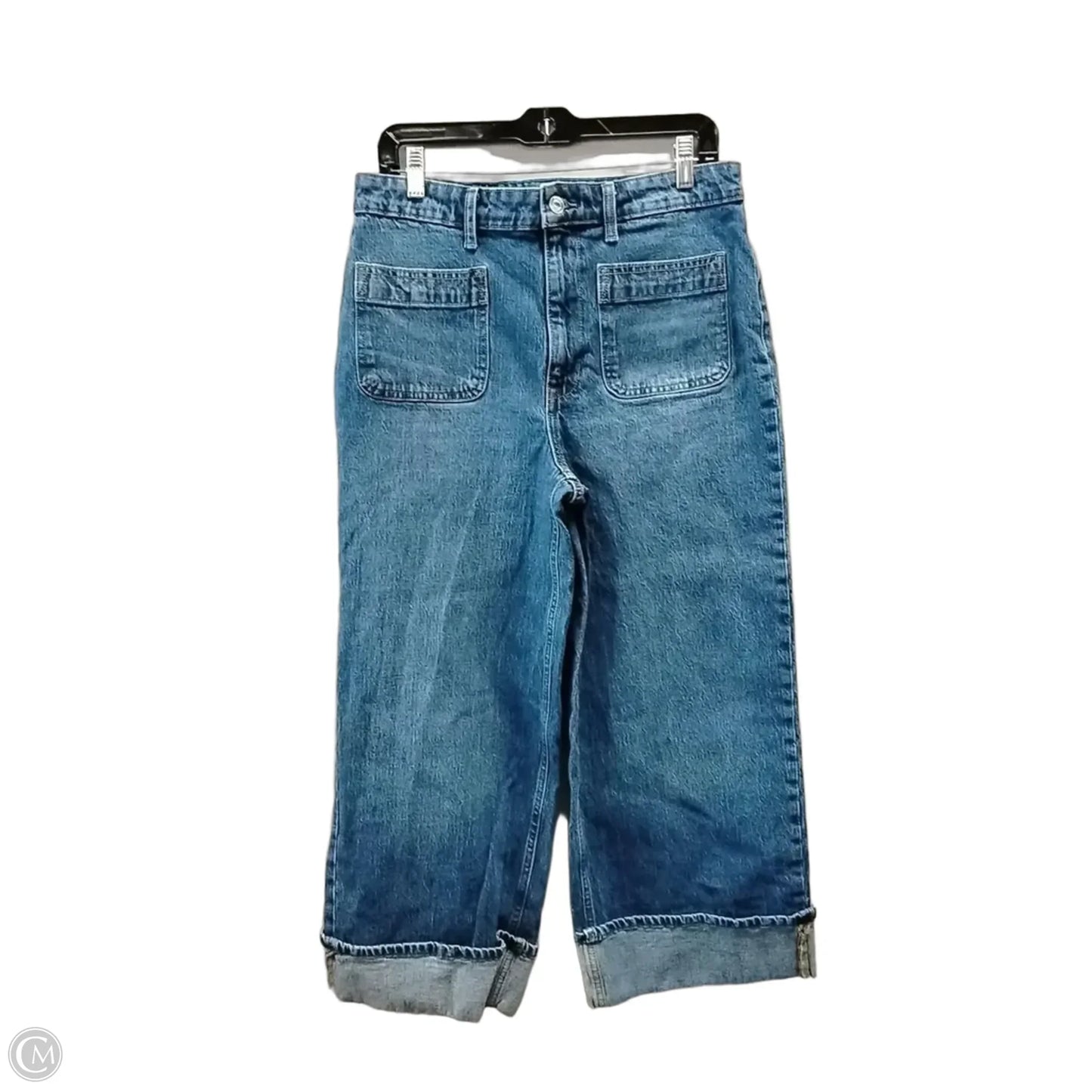Jeans Wide Leg By Free Assembly In Blue Denim, Size: 12