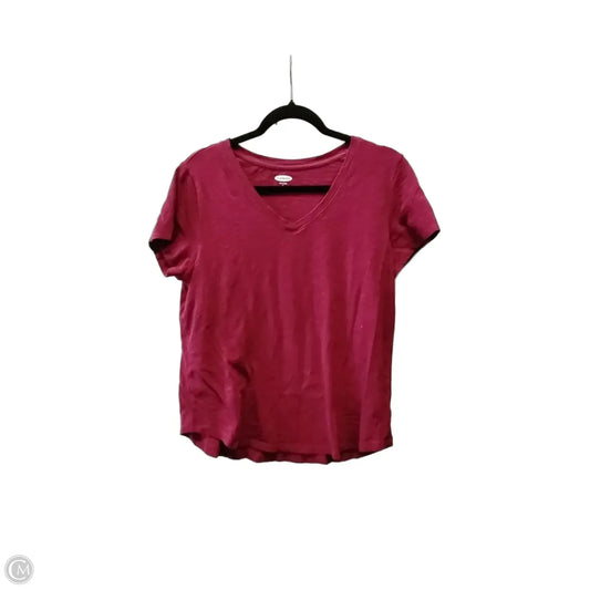 Top Short Sleeve Basic By Old Navy In Red, Size: L