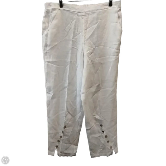Pants Wide Leg By Peck And Peck In White, Size: L