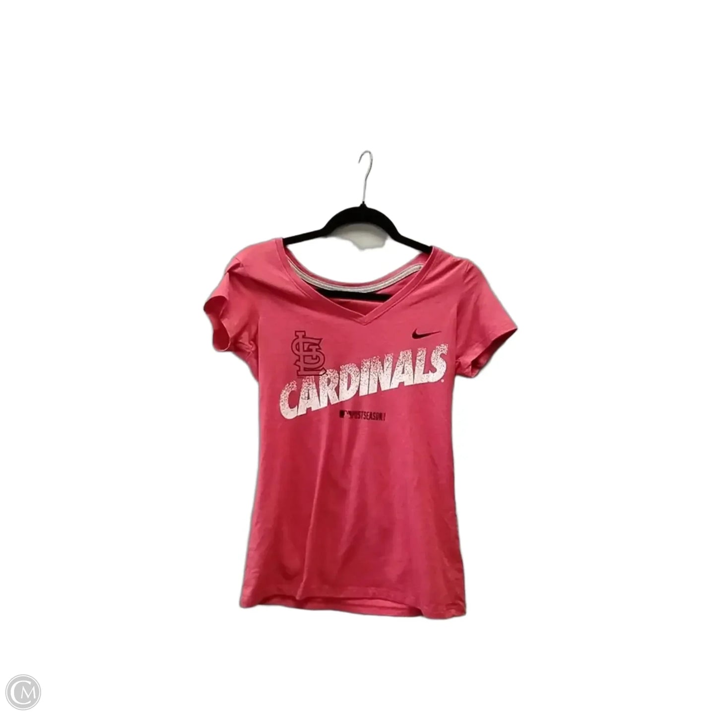 Athletic Top Short Sleeve By Nike In Red, Size: S