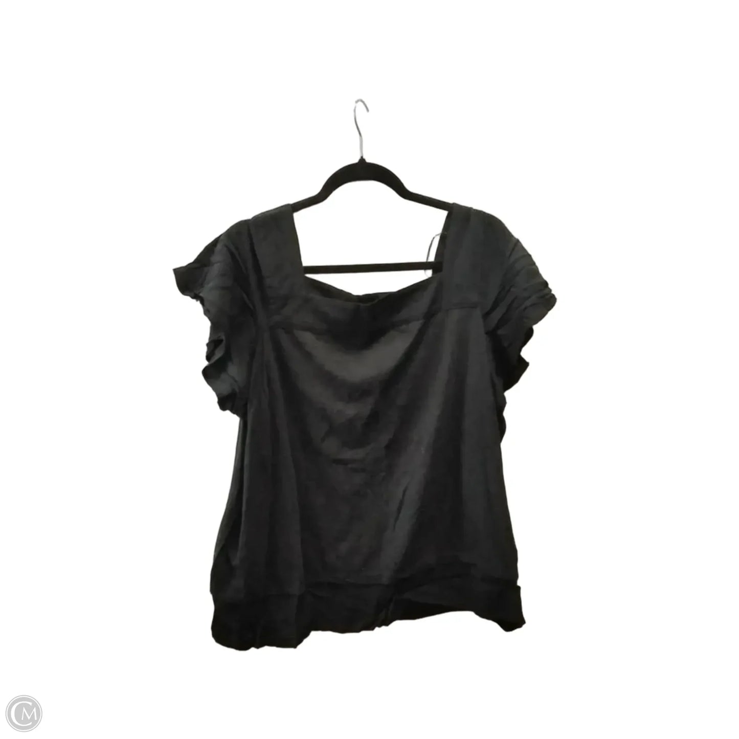Top Short Sleeve By Vince Camuto In Black, Size: 2x