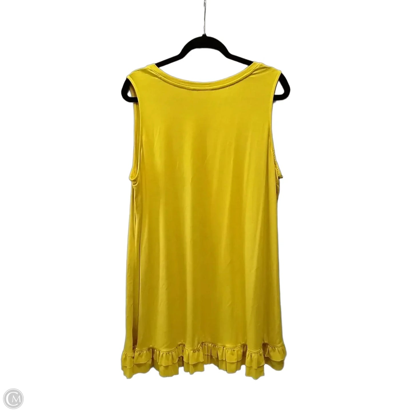 Tank Top By Logo In Yellow, Size: Xl