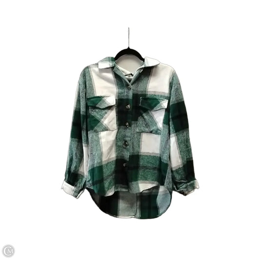 Jacket Shirt By Hyfve In Plaid Pattern, Size: S