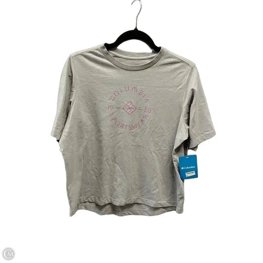 Athletic Top Short Sleeve By Columbia In Grey, Size: S