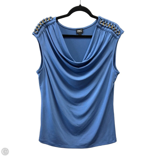 Blouse Sleeveless By International Concepts In Blue, Size: L