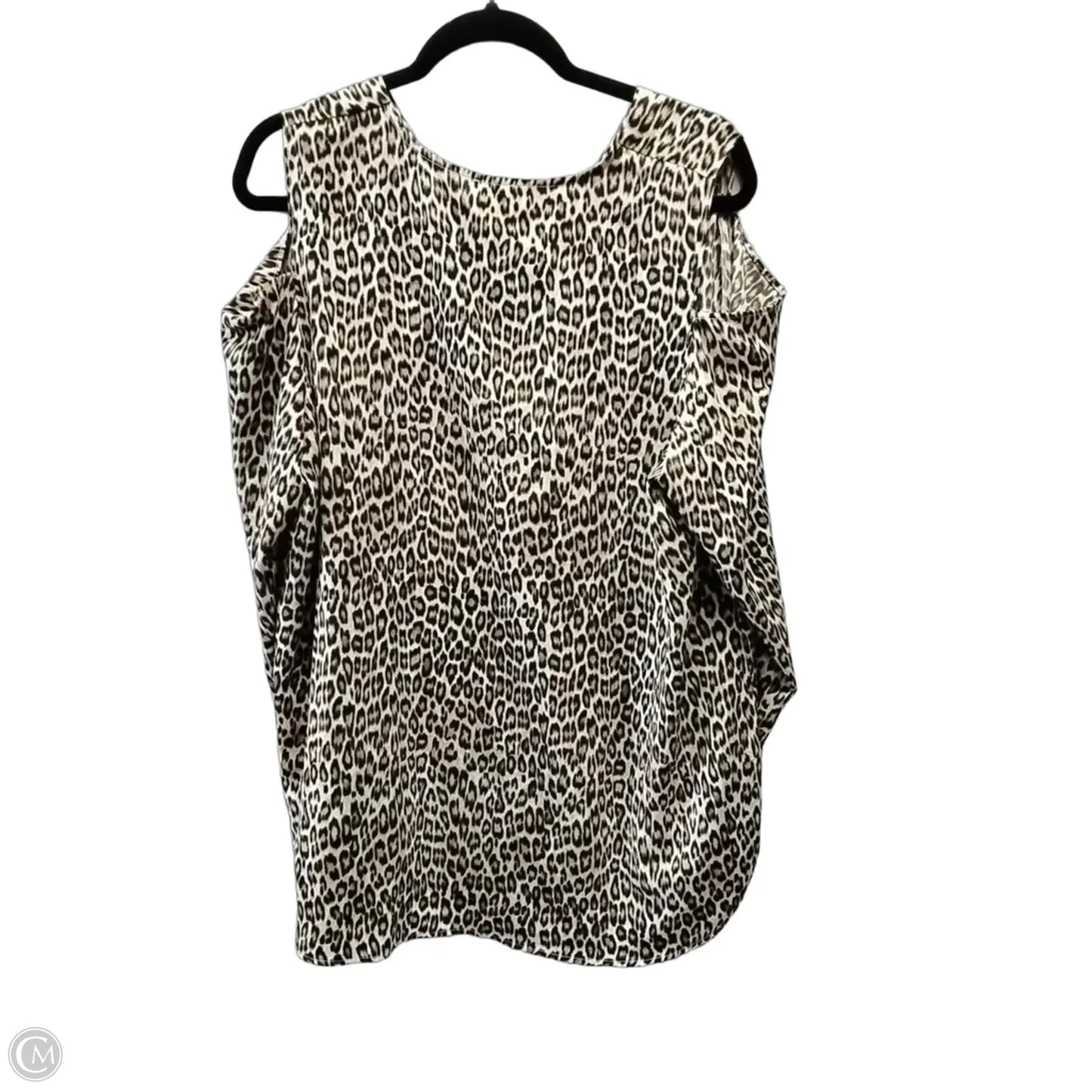 Blouse Long Sleeve By Chicos In Animal Print, Size: Xl