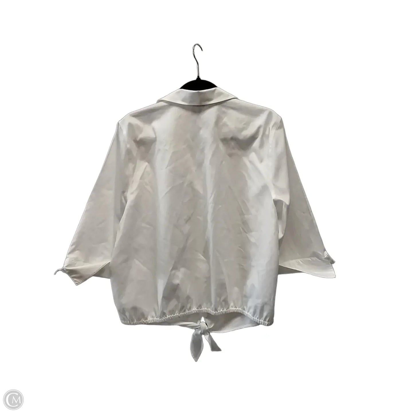 Top 3/4 Sleeve By Chicos In White, Size: Xl