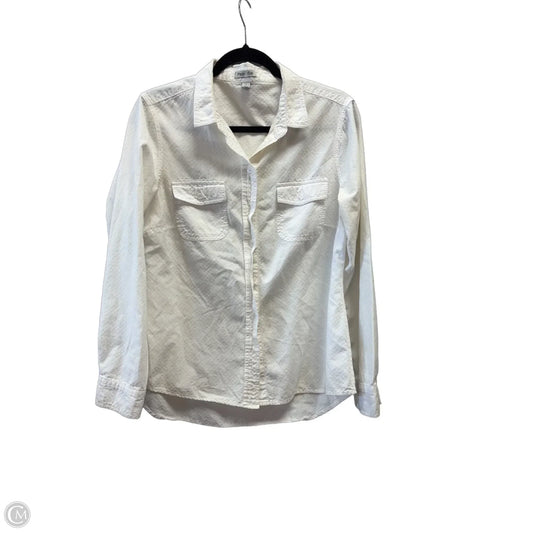 Top Long Sleeve By Per Se In White, Size: L